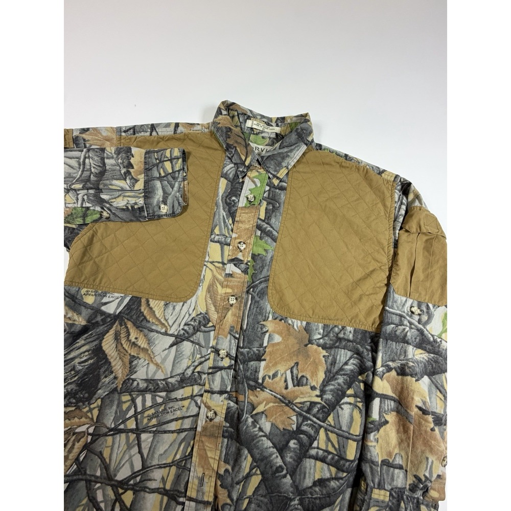 Vintage Orvis Shooting Shirt Mens XL Camo Double Recoil Pad Skyline Apparition